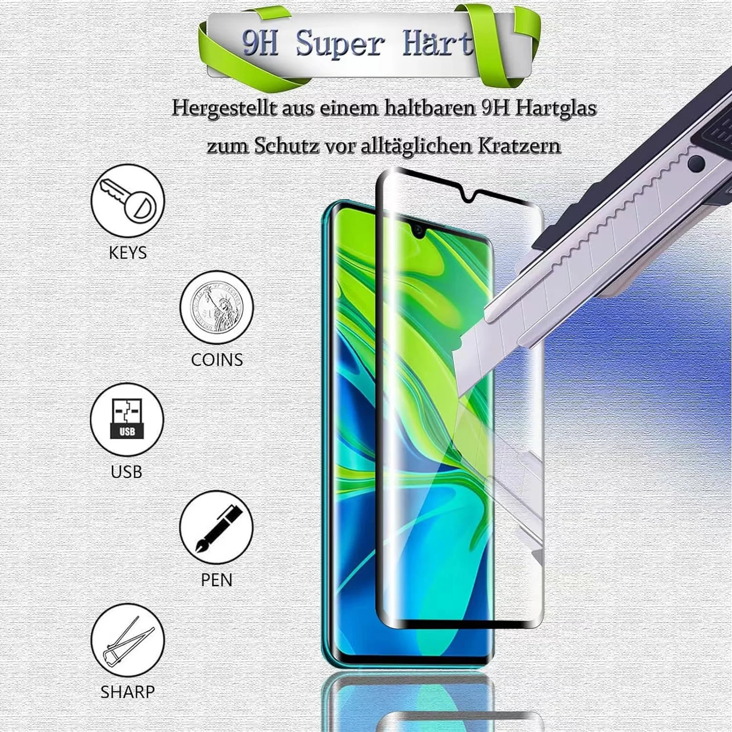 6IN1 For Xiaomi Mi 10 Glass Mi - Curved Edge Screen บทวิจารณ์และราคา