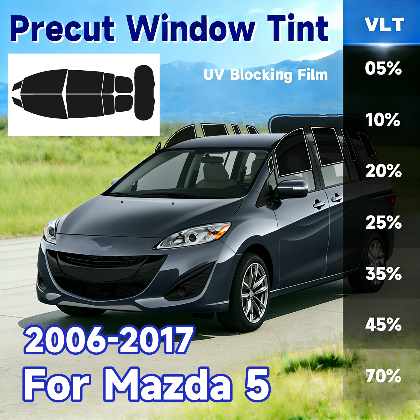 Precut Window Tint Car for Maz - Glass Protector Auto บทวิจารณ์และราคา