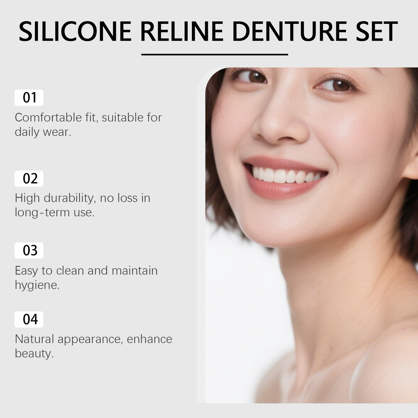 Denture Full Set Over Gums Kit - Full Cover Adhesive บทวิจารณ์และราคา