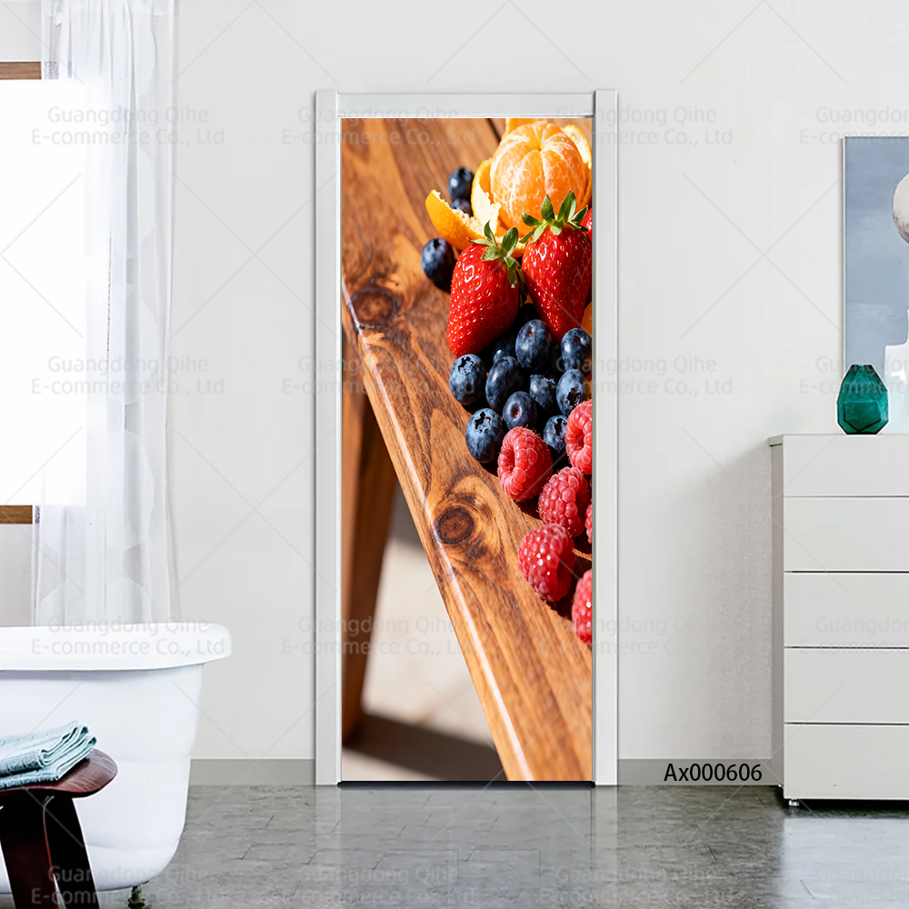 Bright Berry Mix Kitchen Door  - Full Cover Adhesive บทวิจารณ์และราคา