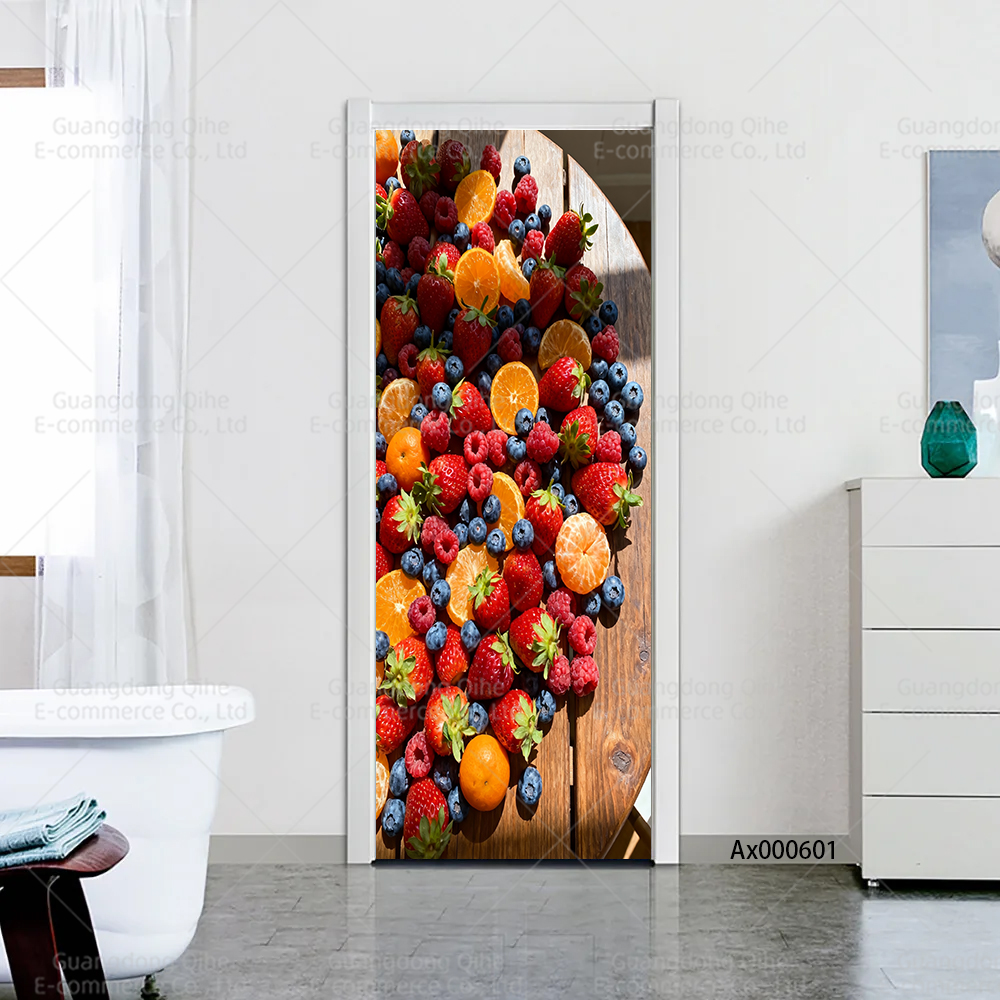 Bright Berry Mix Kitchen Door  - Full Cover Adhesive บทวิจารณ์และราคา