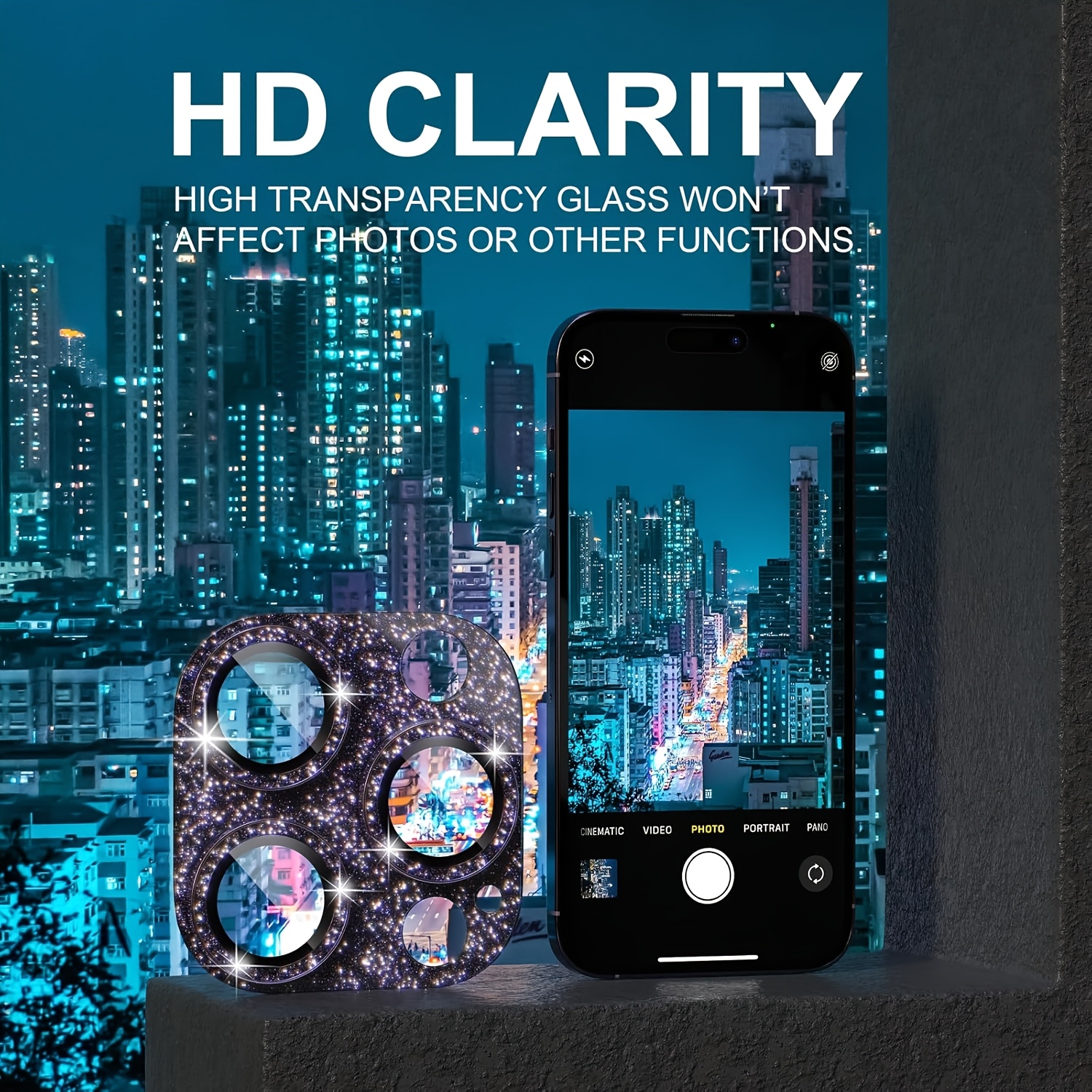 1 Pcs Glitter-Purple Camera Le - Tempered Glass Screen 9H บทวิจารณ์และราคา