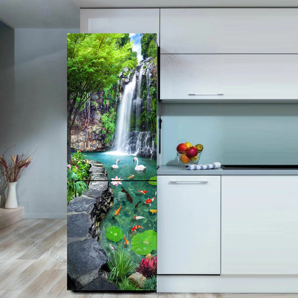 Seaside Beach Fridge Sticker D - Full Cover Adhesive บทวิจารณ์และราคา