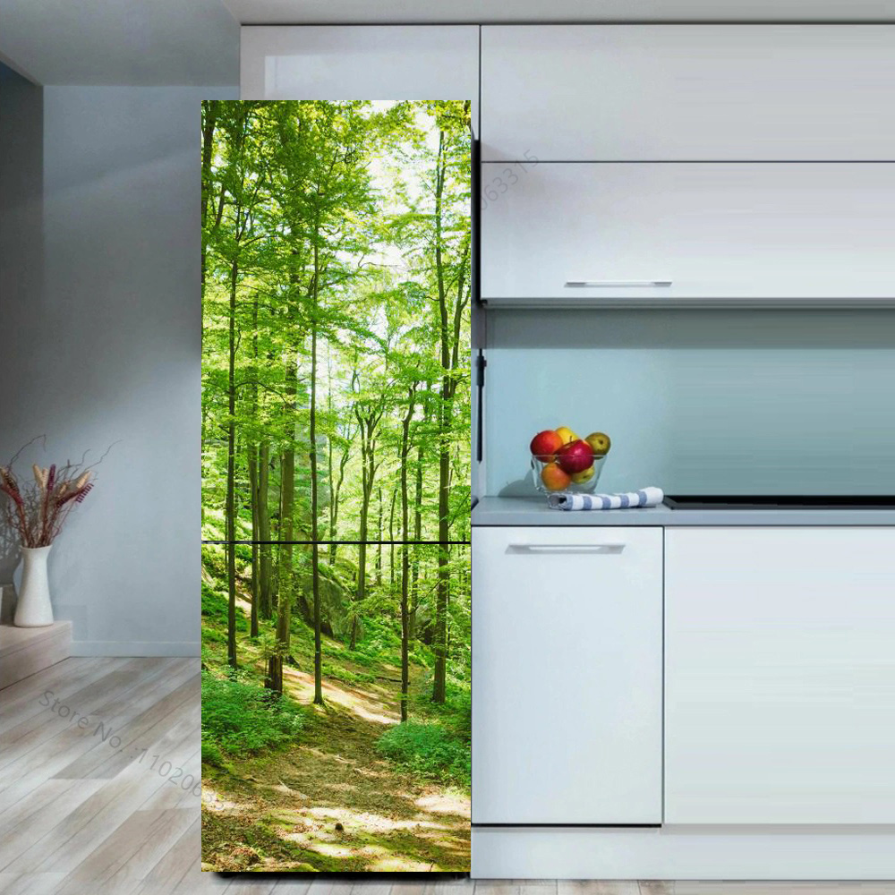 Seaside Beach Fridge Sticker D - Full Cover Adhesive บทวิจารณ์และราคา