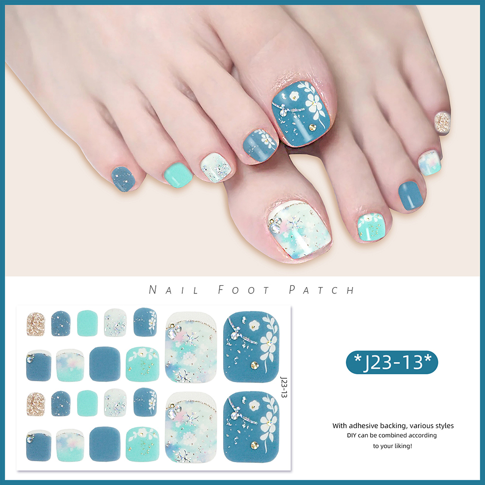22tips/Sheet Toe Nail Stickers - Full Cover Adhesive บทวิจารณ์และราคา