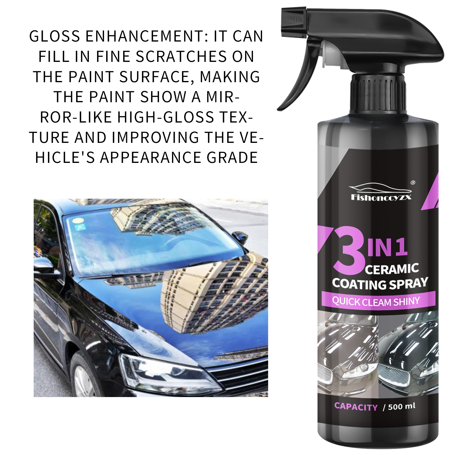 3 in 1 Car Ceramic Liquid Coat - Nano Liquid Coating บทวิจารณ์และราคา