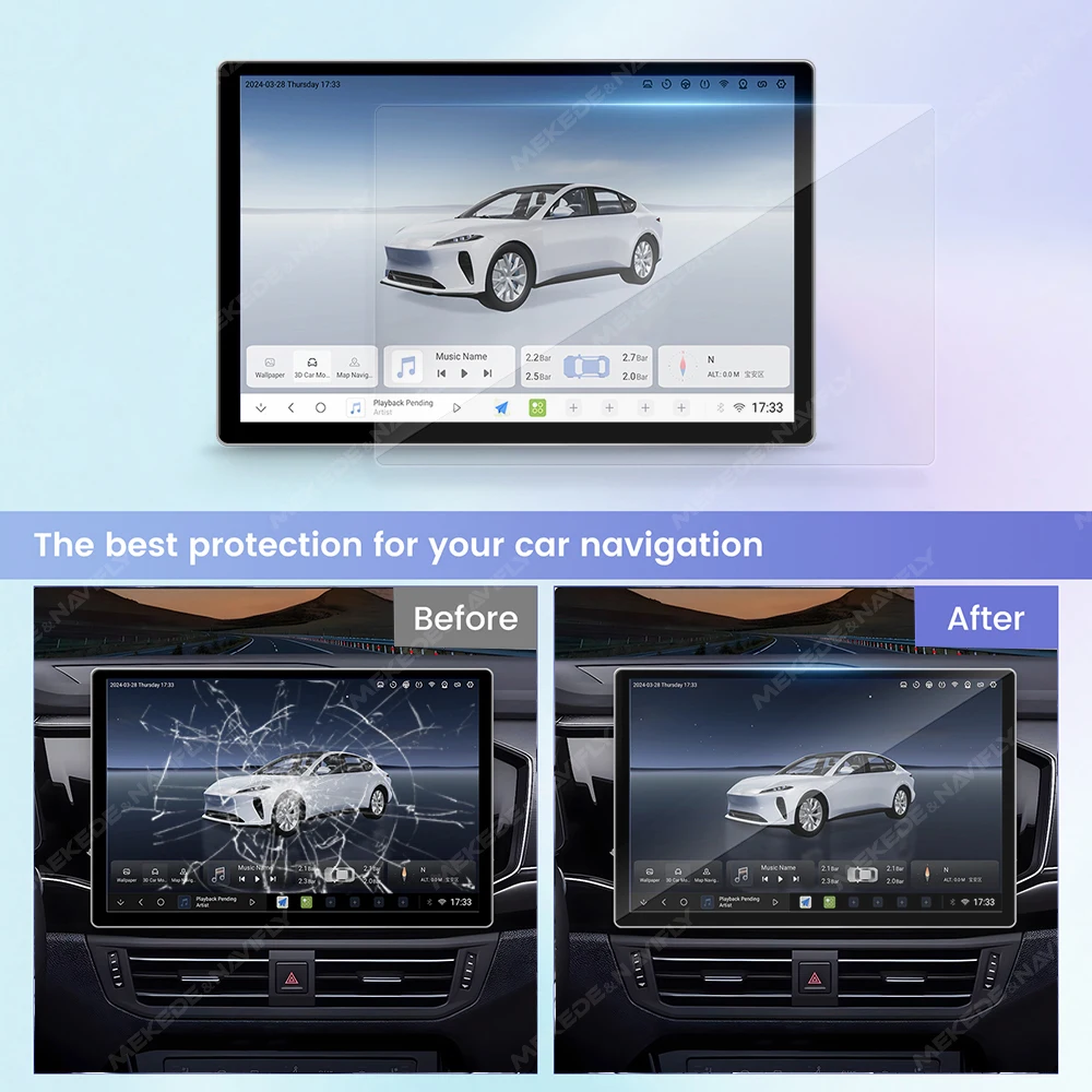 For 11.5 13 Inch Radio Tempere - Glass Protector Auto บทวิจารณ์และราคา