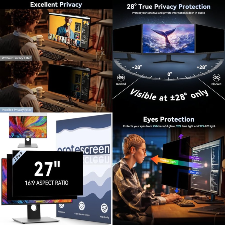 [2 Pack] Computer Privacy Scre - Privacy Filter 2Pack บทวิจารณ์และราคา