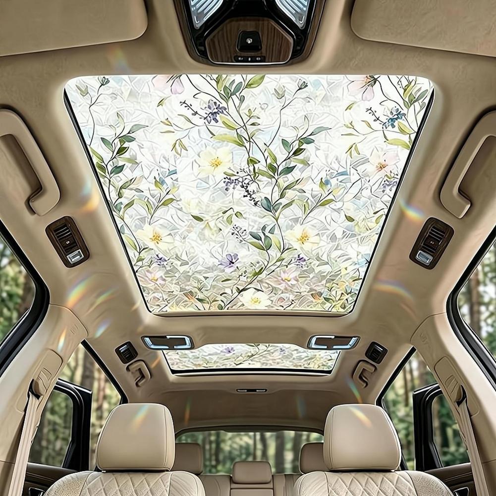 Floral Stained Glass Car Sunro - Privacy Screen Protector บทวิจารณ์และราคา