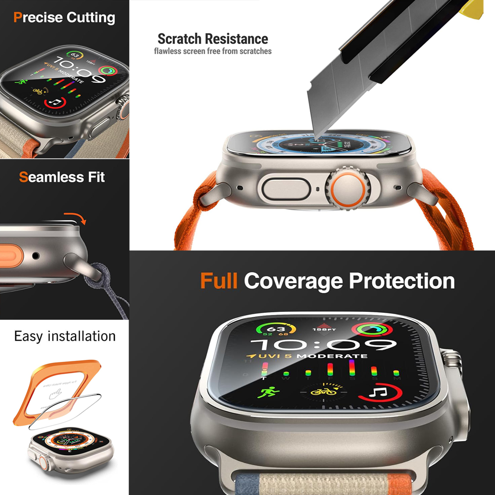 Tempered Glass For Apple Watch - Screen Alignment Tool บทวิจารณ์และราคา