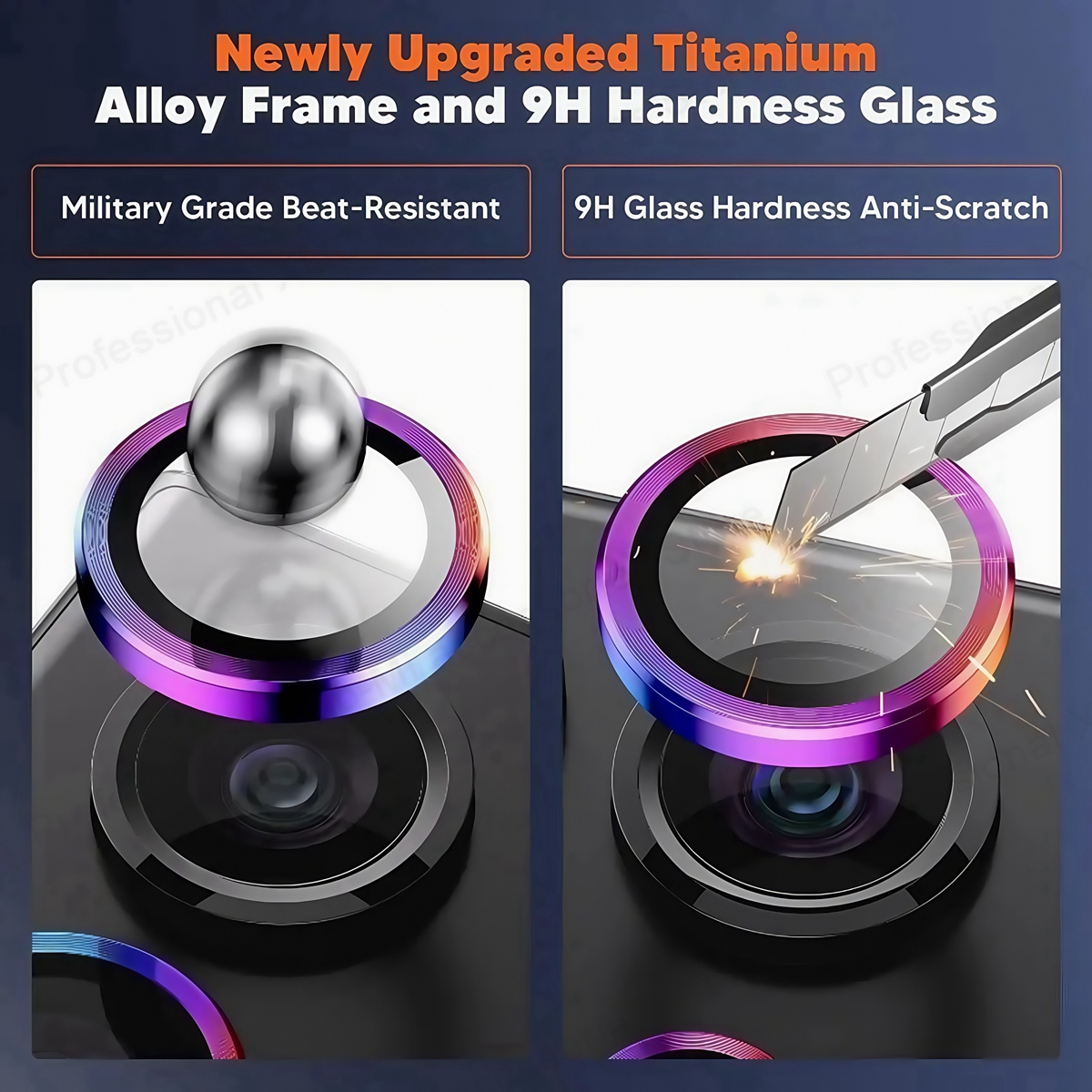 New Camera Metal Ring Protecto - Tempered Glass Screen 9H บทวิจารณ์และราคา