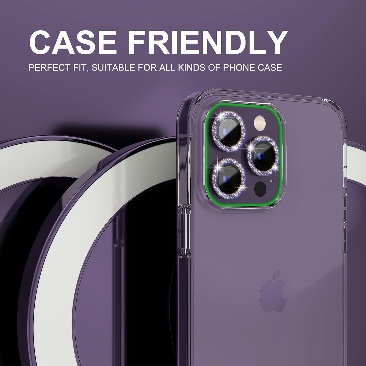1Set Bling Glitter Purple Came - Tempered Glass Screen 9H บทวิจารณ์และราคา