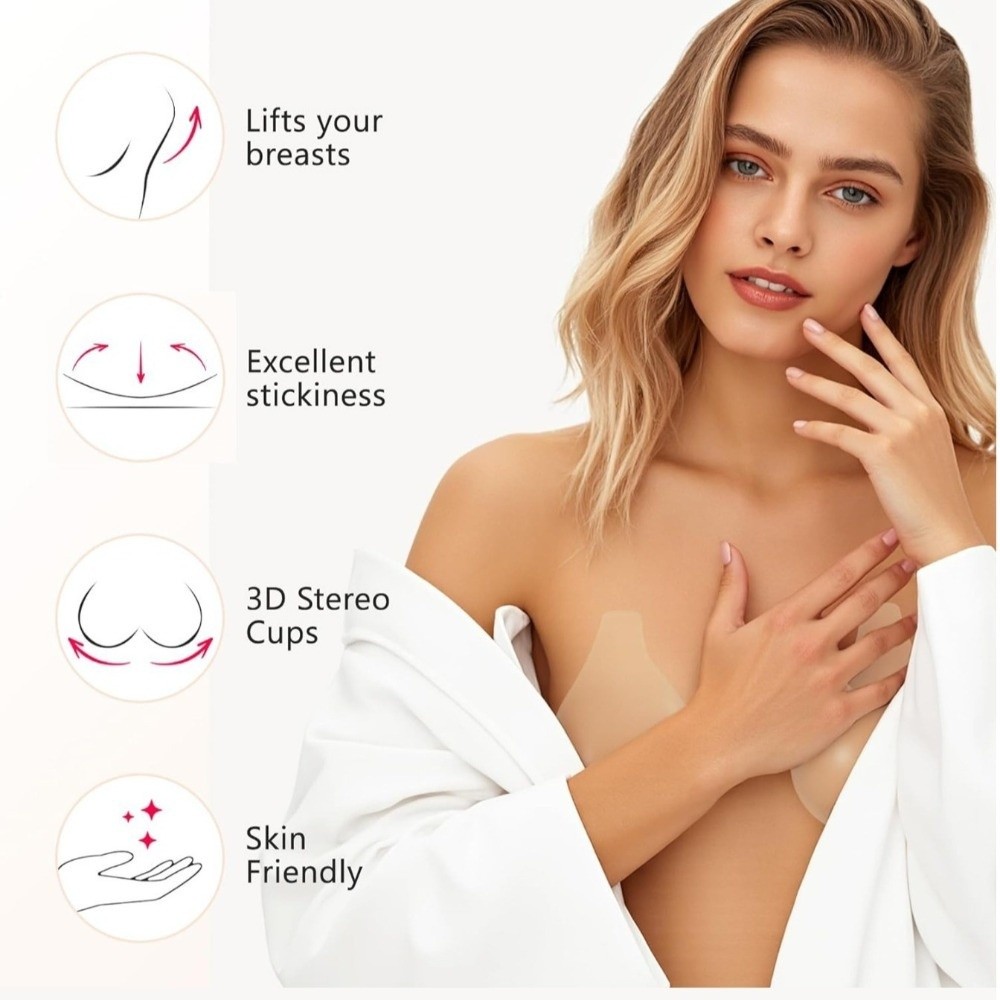 Seamless Silicone Nipple Cover - Full Cover Adhesive บทวิจารณ์และราคา